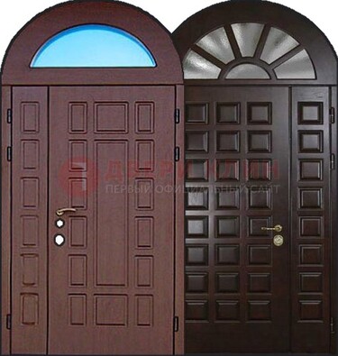 Стальная арочная дверь ДА-8 для административного здания в Брянске