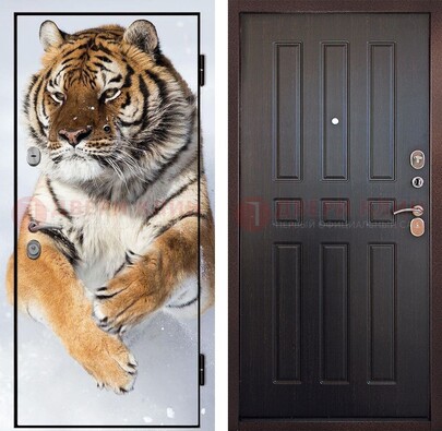 Металлическая дверь с фотопечатью тигра ДФ-1 в Брянске