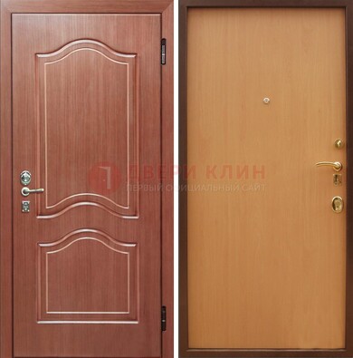 Входная дверь отделанная МДФ и ламинатом внутри ДМ-159 в Брянске