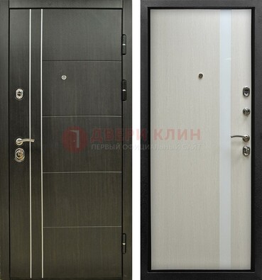 Морозостойкая темная металлическая дверь с МДФ ДМ-164 в Брянске