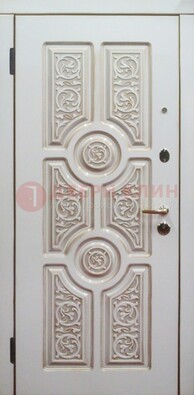 Уличная белая дверь для загородного дома с МДФ ДМ-529 в Брянске