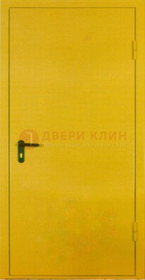 Желтая железная дверь с нитроэмалью ДН-5 в Брянске