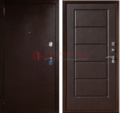Темная входная дверь с порошковым окрасом ДП-113 в Брянске