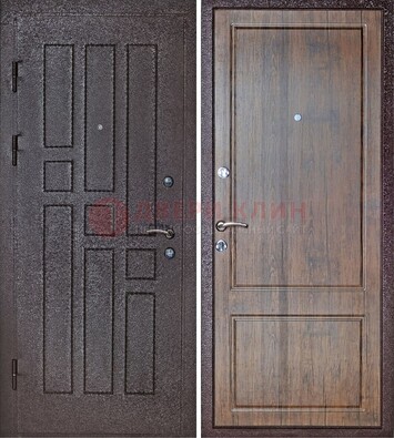 Темная входная дверь с порошковым покрытием МДФ внутри ДП-125 в Брянске