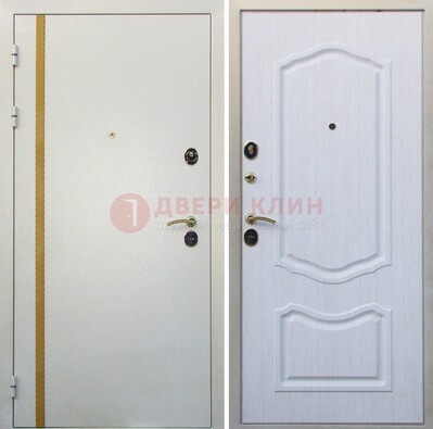 Белая входная дверь с порошковым напылением ДП-136 в Брянске