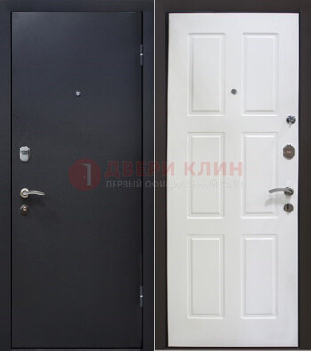 Черная металлическая дверь с порошковым покрытием ДП-193 в Туле