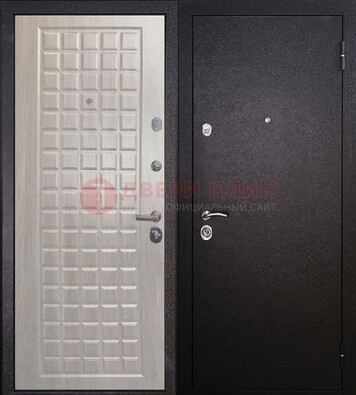 Черная входная дверь с порошковым покрытием ДП-206 в Брянске