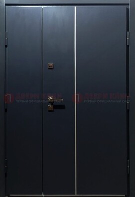 Темная металлическая дверь с порошковым покрытием ДП-220 в Туле