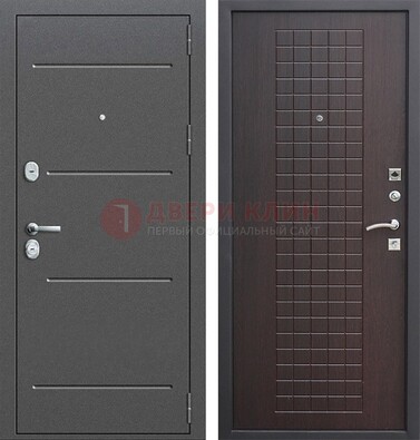 Металлическая дверь с порошковым покрытием и МДФ Махагон ДП-254 в Брянске