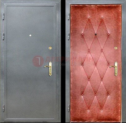 Серая стальная дверь с порошковым покрытием ДП-25 в Брянске