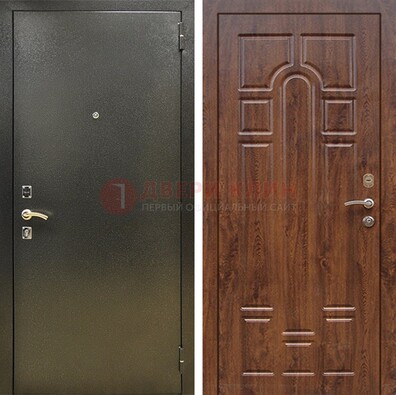 Металлическая дверь Темное серебро с порошковым покрытием и МДФ ДП-271 в Брянске