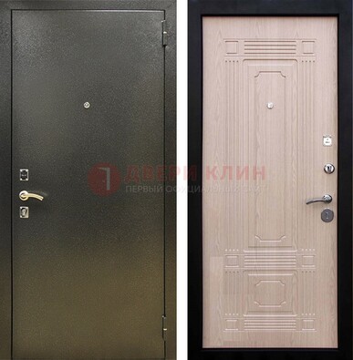 Входная темно-серая дверь с порошковым напылением и МДФ ДП-273 в Брянске