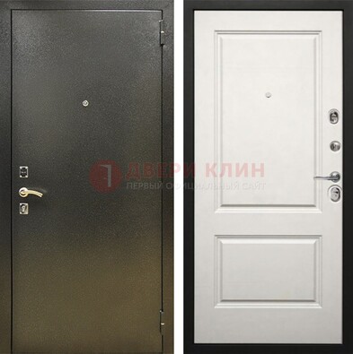 Металлическая темная дверь с порошковым напылением и классической МДФ ДП-298 в Брянске