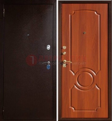 Темная железная дверь с порошковым напылением ДП-46 в Брянске