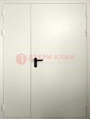 Белая противопожарная двупольная дверь ДПМ-02/60 в Брянске