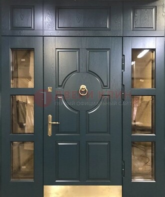 Стальная парадная дверь ДПР-64 со стеклопакетом в Брянске