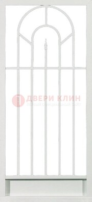 Стальная решетчатая дверь в белом цвете с пикой ДР-11 в Брянске