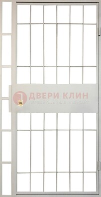Железная решетчатая дверь в белом цвете ДР-19 в Брянске