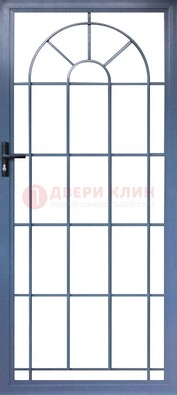 Синяя металлическая решетчатая дверь ДР-28 в Брянске