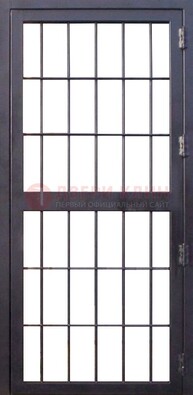 Темная стальная решетчатая дверь ДР-34 в Брянске