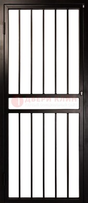 Темная стальная решетчатая дверь для дома ДР-45 в Брянске