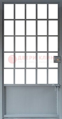 Металлическая решетчатая дверь в сером цвете ДР-7 в Брянске
