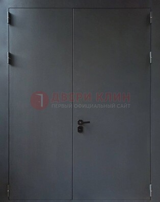 Черная распашная тамбурная дверь Порошок ДТМ-46 в Брянске