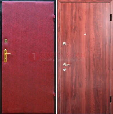 Красная входная дверь с винилискожей ДВ-30 в Брянске