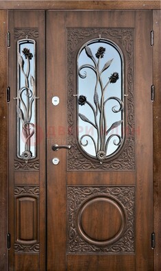 Железная дверь с виноритом и ковкой ДВТ-180 в Брянске