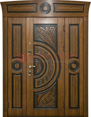 Парадная входная дверь с виноритом и узором ДВТ-194 в Брянске