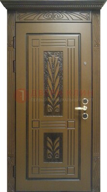 Металлическая дверь с виноритом и узором ДВТ-256 в Брянске