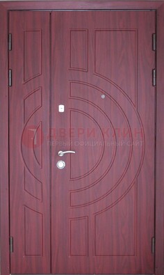 Тамбурная красная железная дверь с виноритом ДВТ-3 в Брянске