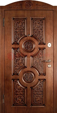Коричневая входная дверь с виноритом ДВТ-41 в Брянске