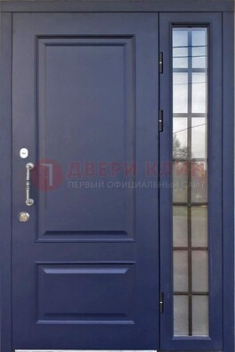 Синяя дверь с виноритом и стеклянными вставками  ДВТ-79 в Брянске