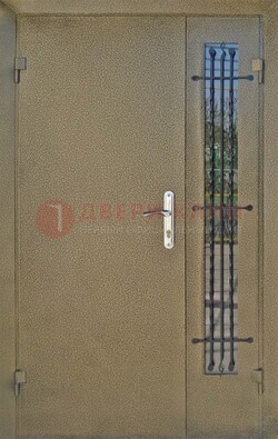 Тамбурная дверь Порошок со стеклом и ковкой ПЛ-20 в Брянске